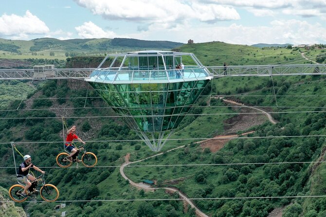 Diamond bridge and Dashbashi canyon day excursion from Tbilisi - Stop 1: Diamond Bridge glass views, plus optional sky rides
