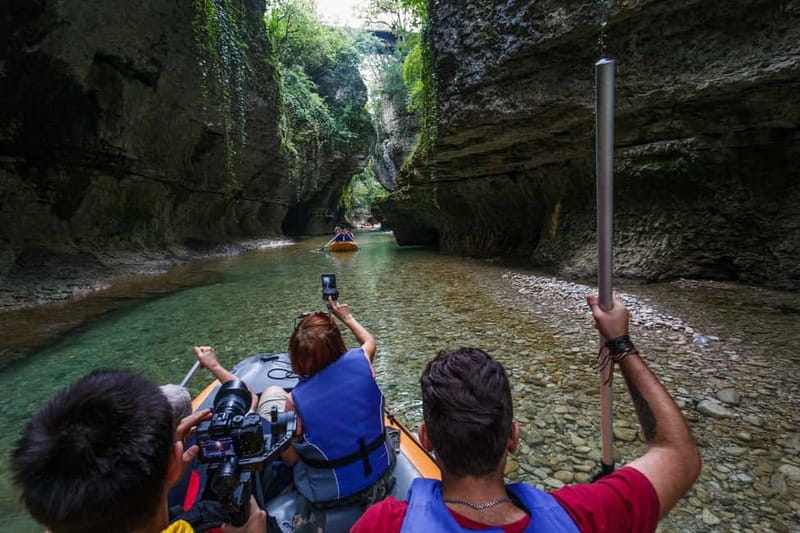 From Kutaisi: Guided Tour of Okatse, Martvili, & Prometheus - Martvili Canyon boat rides under waterfalls (and the zip line if you want it)