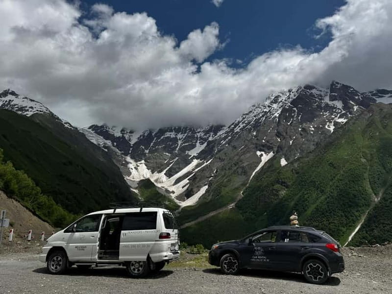 From Kutaisi: Svaneti Mountain Villages 2-Day 4x4 Safari - Winter itinerary (December to March): Zugdidi stop, Mazeri walk, and tower time