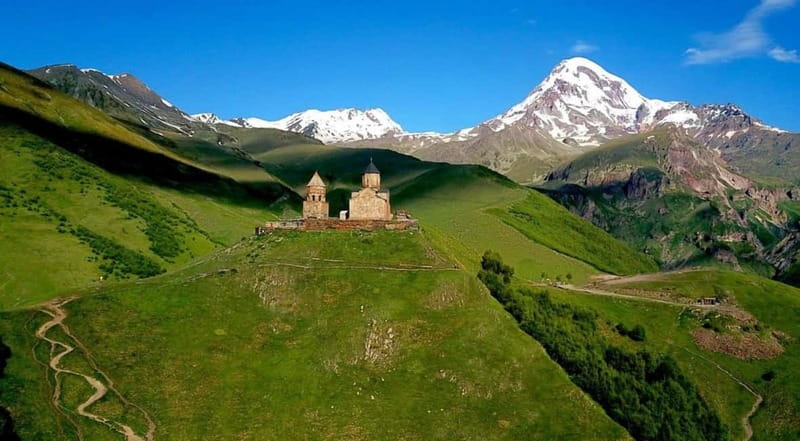 From Tbilisi; Georgian Military Road,Ananuri-Gudauri-Kazbegi - Zhinvali Reservoir: Big Water, Big Mountains, Easy First Photos