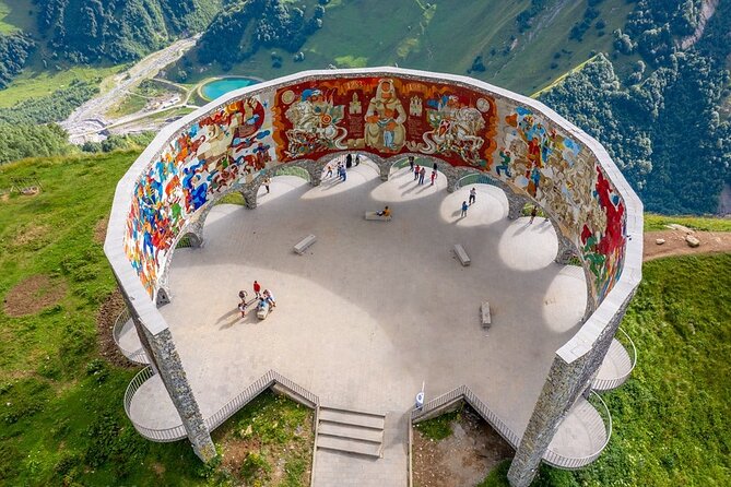 From Tbilisi: Kazbegi Day Tour, Gergeti Trinity, Ananuri &Gudauri - Stop 2: Ananuri Fortress, built for power and rebuilt by time