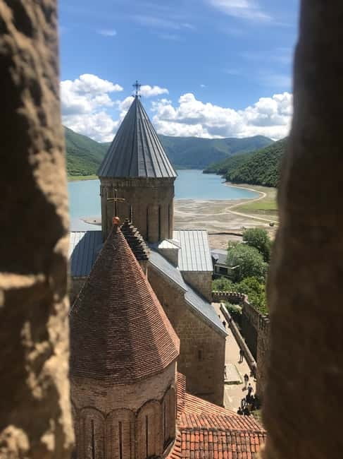From Tbilisi: Kazbegi Tour - Zhinvali - Ananuri - Gudauri - Gergeti Trinity Church: Kazbegi in the frame, plus time to breathe