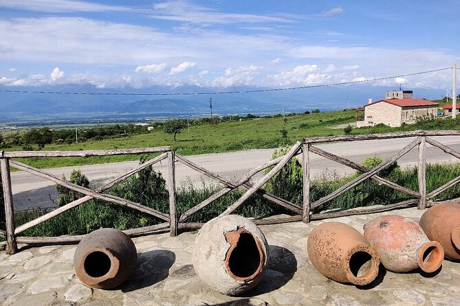 Kakheti, Bodbe, Sighnaghi and Telavi (Group Tour) - Manavi tastings: chacha, wine, cognac, honey, and churchkhela (plus vineyard photos)