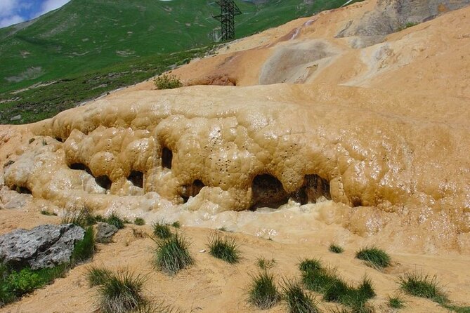 KAZBEGI GUDAURI ANANURI One day group tour From Tbilisi! - Mineral Springs and Travertine: altitude scenery with a timing check