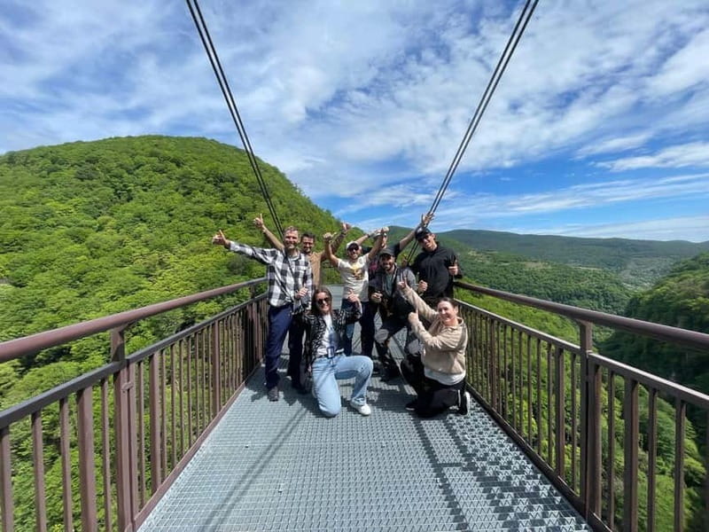 Kutaisi: Martvili & Okatse Canyons & Prometheus Cave Tour - Martvili Canyon: waterfalls, river views, and a turquoise boat ride