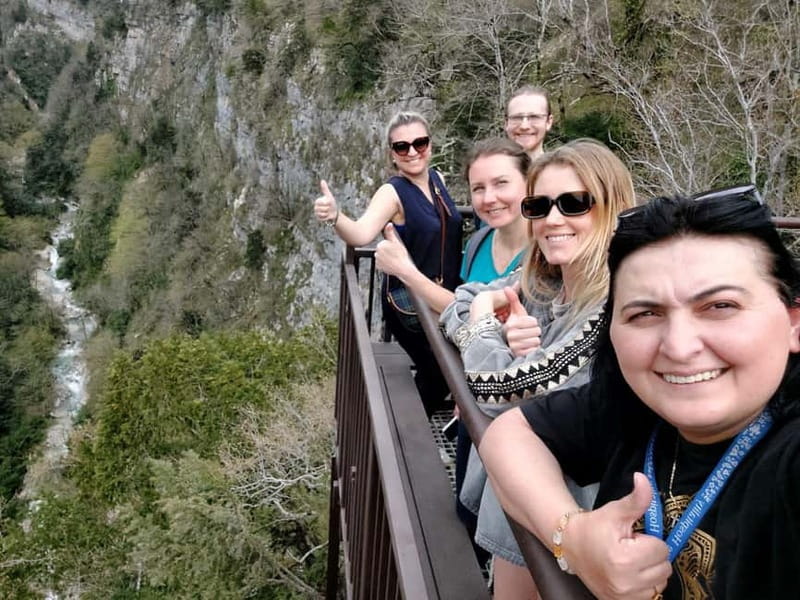 Kutaisi: Martvili & Okatse Canyons & Prometheus Cave Tour - Okatse Canyon and the 900-step hanging bridge walk