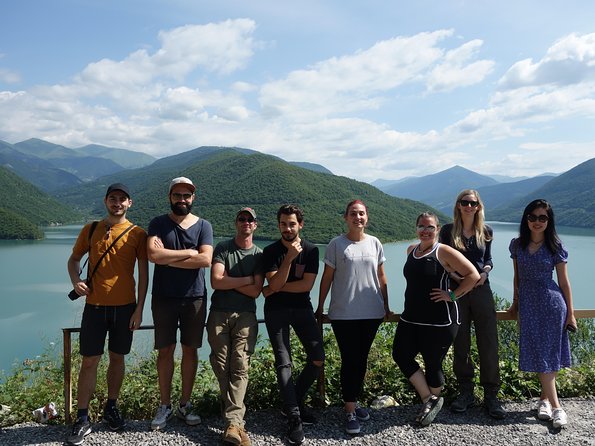 Military Road Marvels: Ananuri, Kazbegi & Khinkali Masterclass - Zhinvali Dam and Ananuri Castle Ensemble: your first big scenery hit