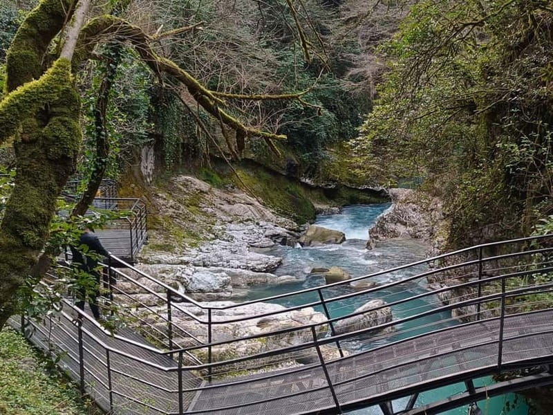 Private tour from KUTAISI: Martvili , Okatse and Prometheus - Kinchkha Waterfall: The Green-Mountain Mood Stop