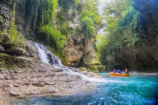 Prometheus Cave, Okatse Canyon & Martvili Canyon from Kutaisi - Prometheus Cave: the underground boat, stalactites, and the light-music mood