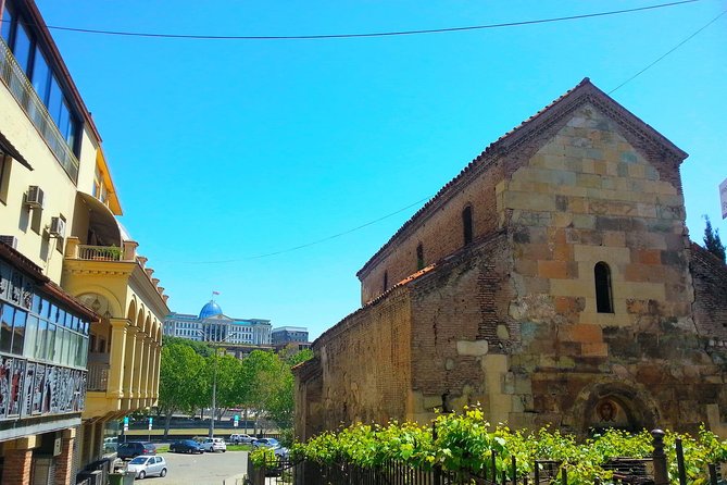 Tbilisi - Mtskheta - Jvari. Full City Tour on Hop On Hop Off Bus - Marjanishvili Square and Baratashvili Street: neighborhood texture before the big climb