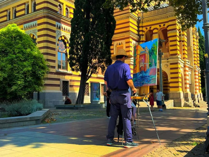 Tbilisi: Walking Tour of Main Highlights With Food & Wine - Rustaveli Metro to the Hand-Painted Staircase