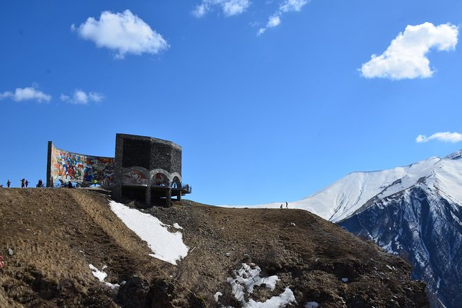 Tour to Kazbegi: Georgian Military Road – Ananuri – Gudaury – Kazbegi - Gudauri and the Russian Georgian Friendship Monument at 2,395m